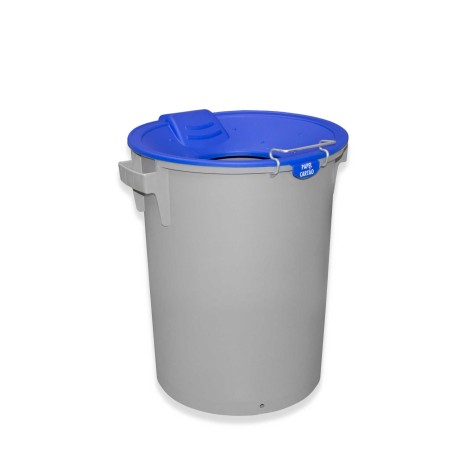 Contentor Eco Cinzento com Tampa Funil Azul 52l 48X50X56cm - Image product