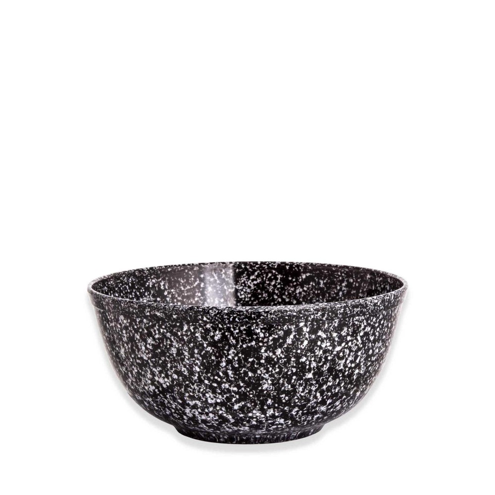 Tigela Melamina Matatizada Preto e Branco 1500ml 18X9.5cm
