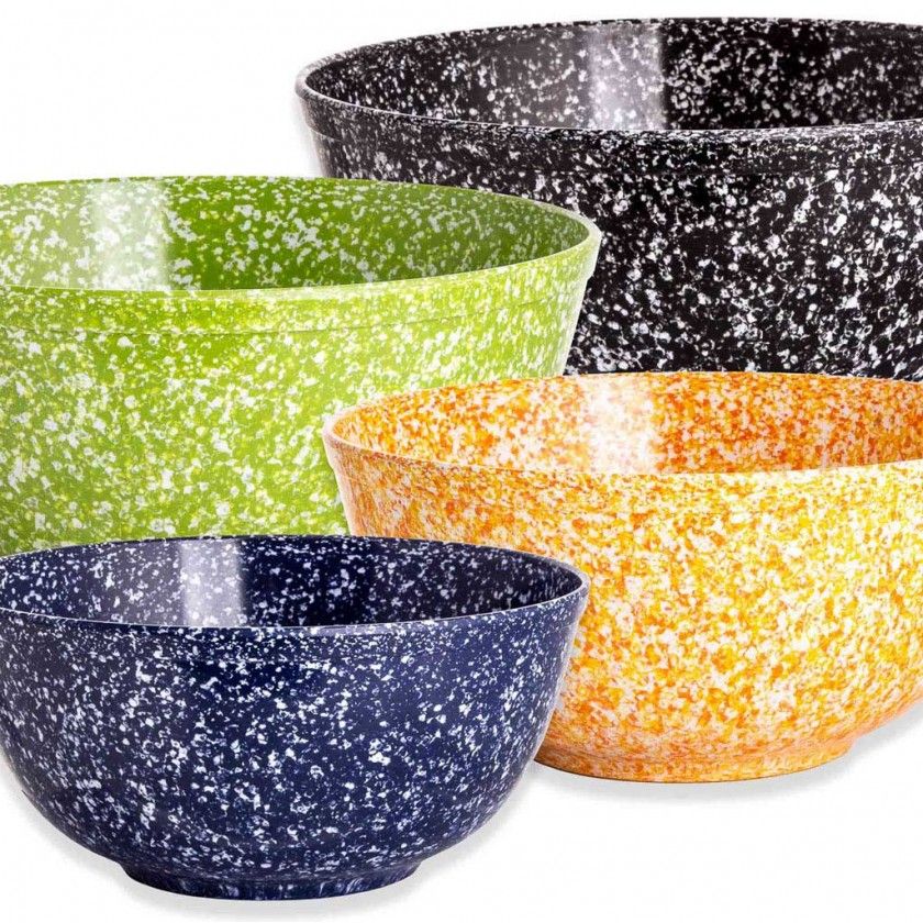 Tigela Melamina Matatizada Azul e Branco 1500ml 18X9.5cm Tigela Melamina Matatizada Azul e Branco 1500ml 18X9.5cm