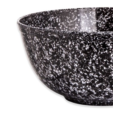Tigela Melamina Matatizada Preto e Branco 1500ml 18X9.5cm