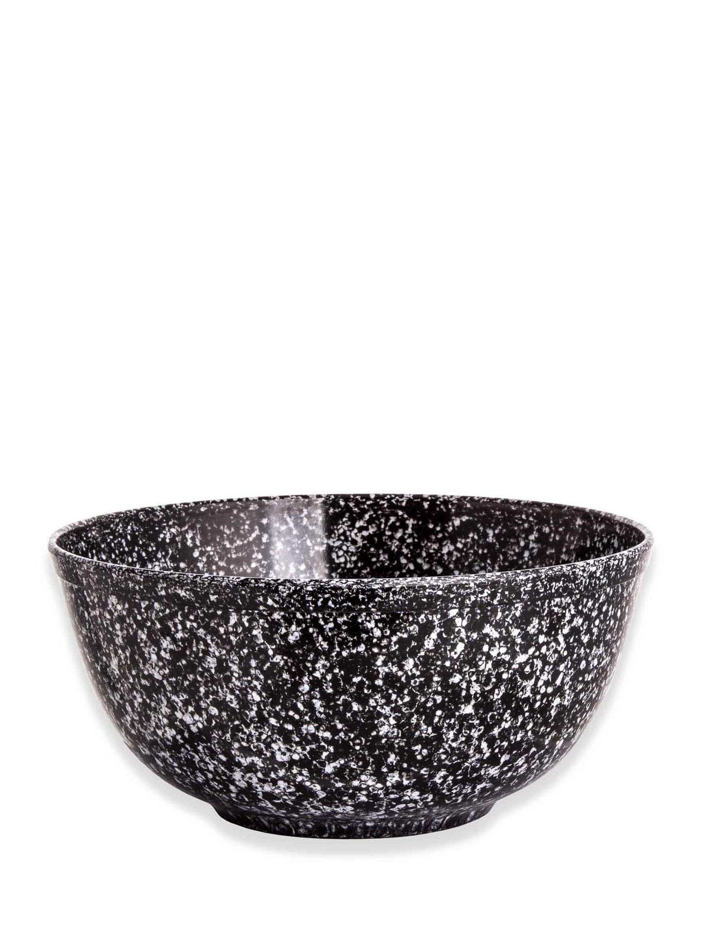 Tigela Melamina Matatizada Preto e Branco 1500ml 18X9.5cm