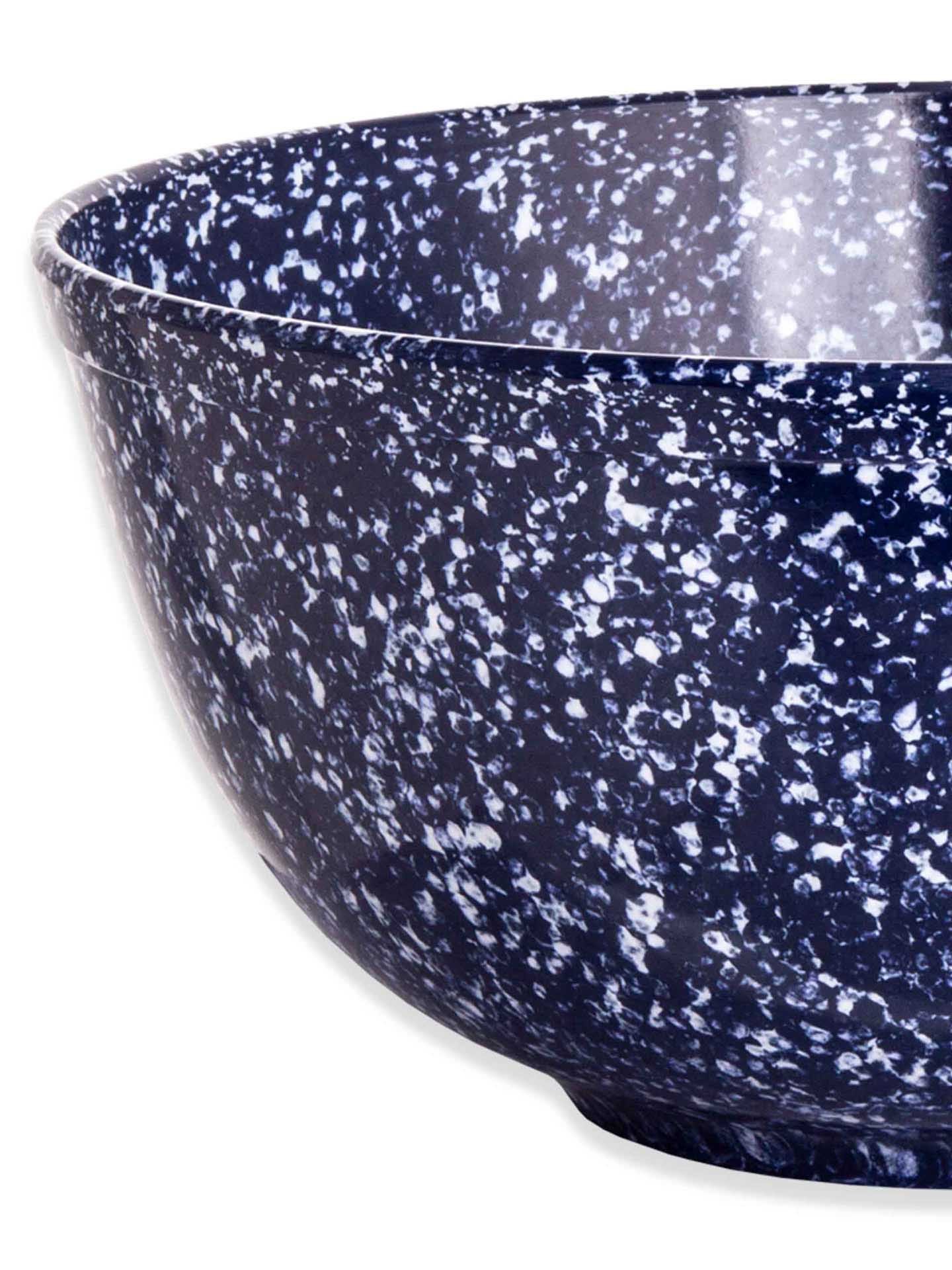 Tigela Melamina Matatizada Azul e Branco 1500ml 18X9.5cm