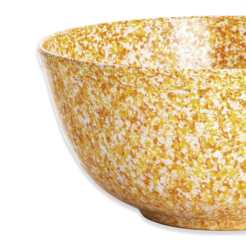 Tigela Melamina Matatizada Amarelo e Branco 1500ml 18X9.5cm