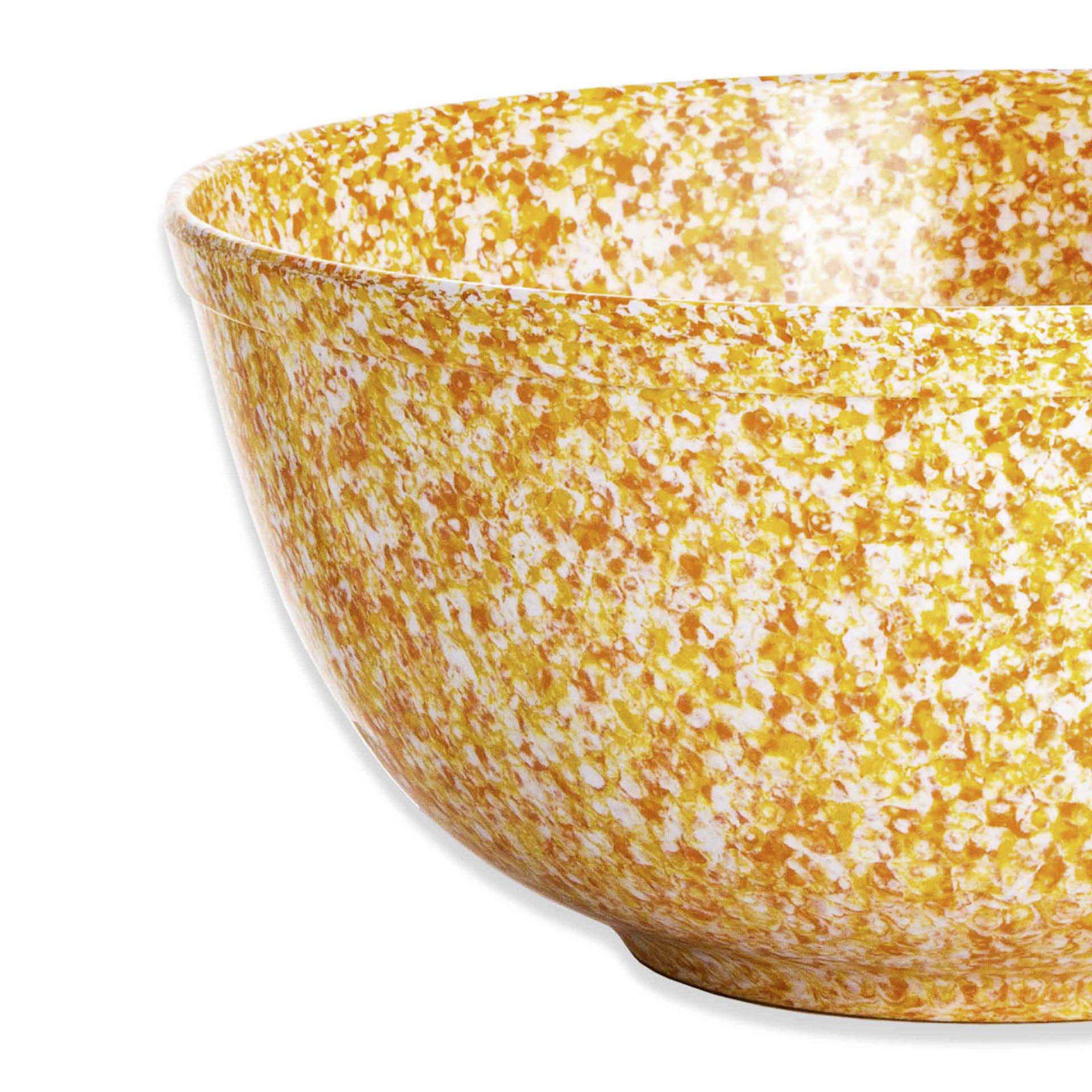 Tigela Melamina Matatizada Amarelo e Branco 1500ml 18X9.5cm