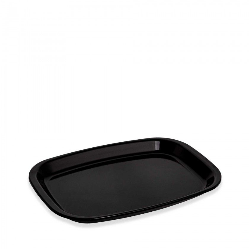 Travessa Melamina Snack Preto 29.8X19.9X2.7cm