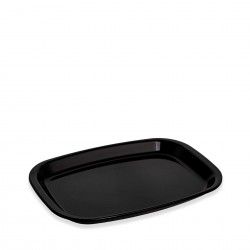 Travessa Melamina Snack Preto 29.8X19.9X2.7cm