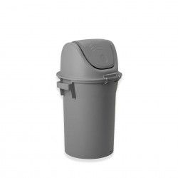 Conntentor Lixo com Tampa Basculante Cinzento 52l 48X50X76cm