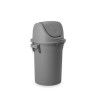 Conntentor Lixo com Tampa Basculante Cinzento 52l 48X50X76cm