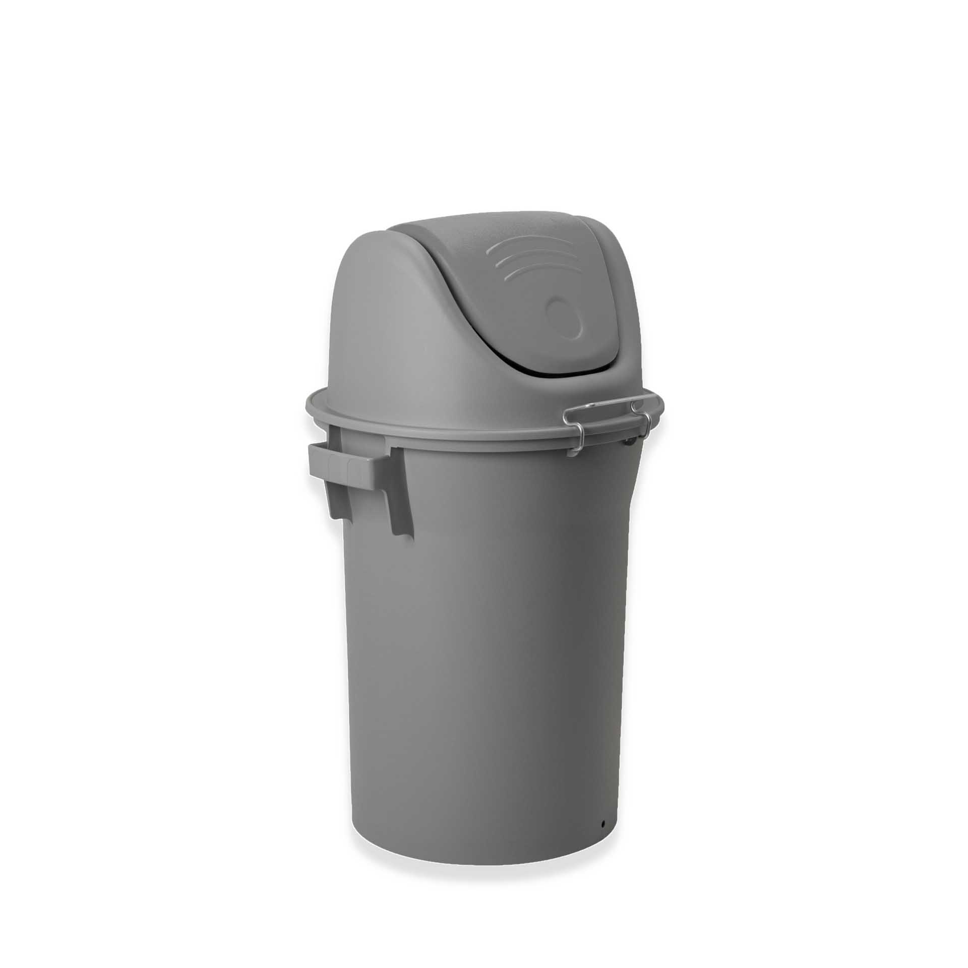 Conntentor Lixo com Tampa Basculante Cinzento 52l 48X50X76cm