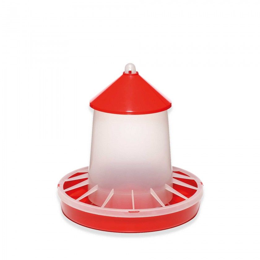 Comedouro com Grelha e Tampa Redondo 6kg 33X35cm