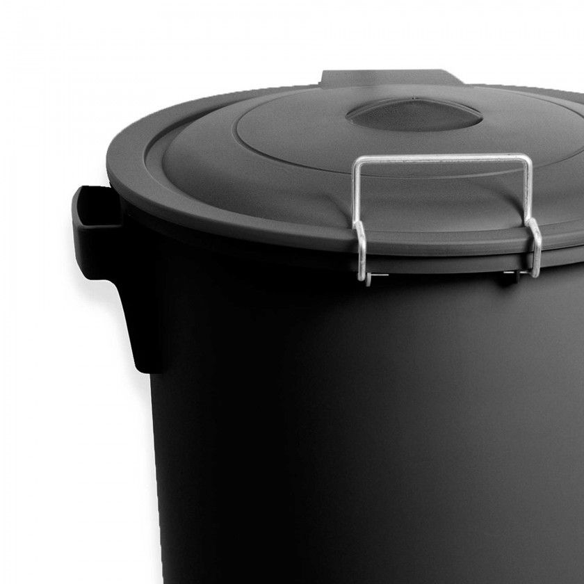 Contentor Lixo com Tampa Preto 52l 48X50X56cm Contentor Lixo com Tampa Preto 52l 48X50X56cm