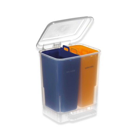 Balde Eco Duplo com Pedal Amarelo / Azul 26l (2X13l) 30X35.7X45cm - Image product