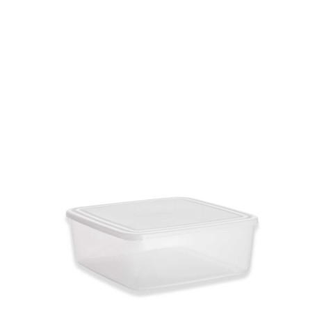 Caixa Hermética Ding Quadrada Tampa Branco 1100ml 16.5X16.5X6cm - Image product