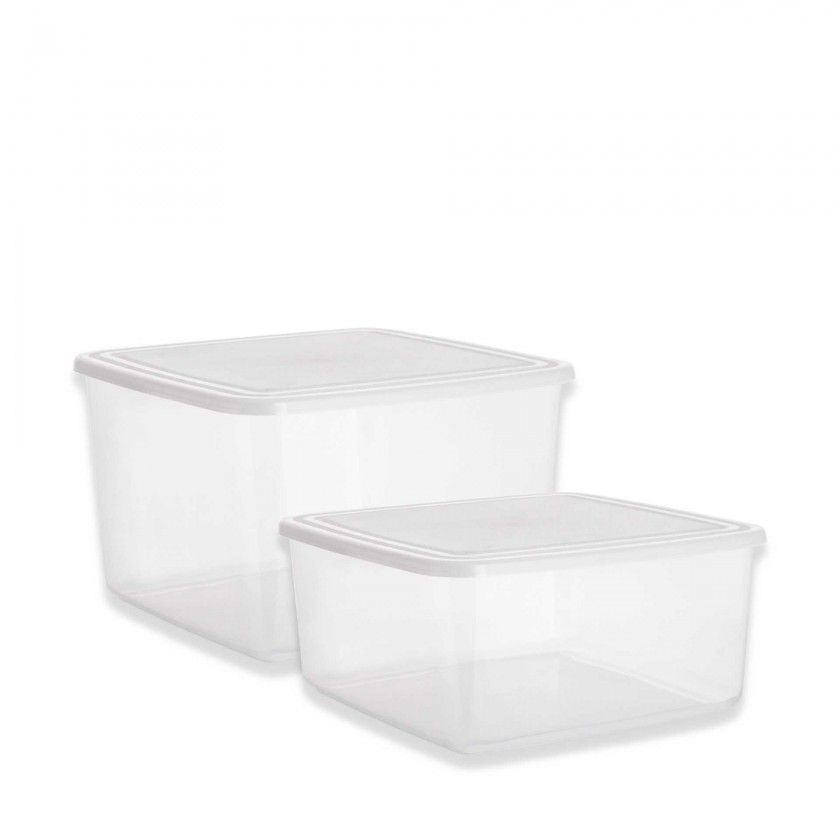 Caixa Hermética Ding Quadrada Tampa Branco 1100ml 16.5X16.5X6cm Caixa Hermética Ding Quadrada Tampa Branco 1100ml 16.5X16.5X6cm