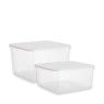 Caixa Hermética Ding Quadrada Tampa Branco 1100ml 16.5X16.5X6cm Caixa Hermética Ding Quadrada Tampa Branco 1100ml 16.5X16.5X6cm