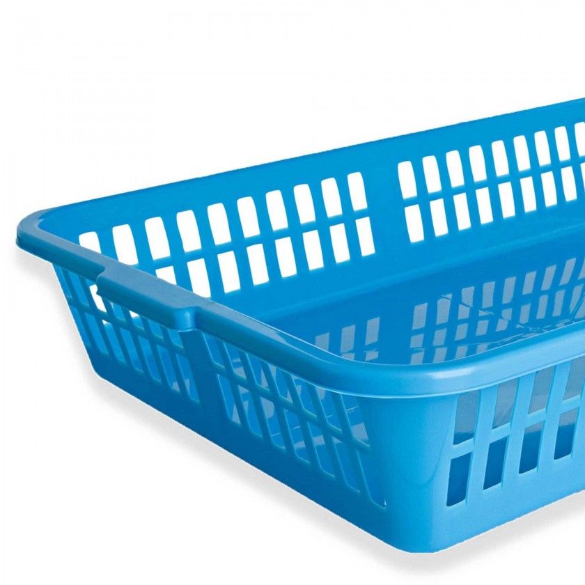 Cesto Multiusos Azul 66X48X12cm Cesto Multiusos Azul 66X48X12cm