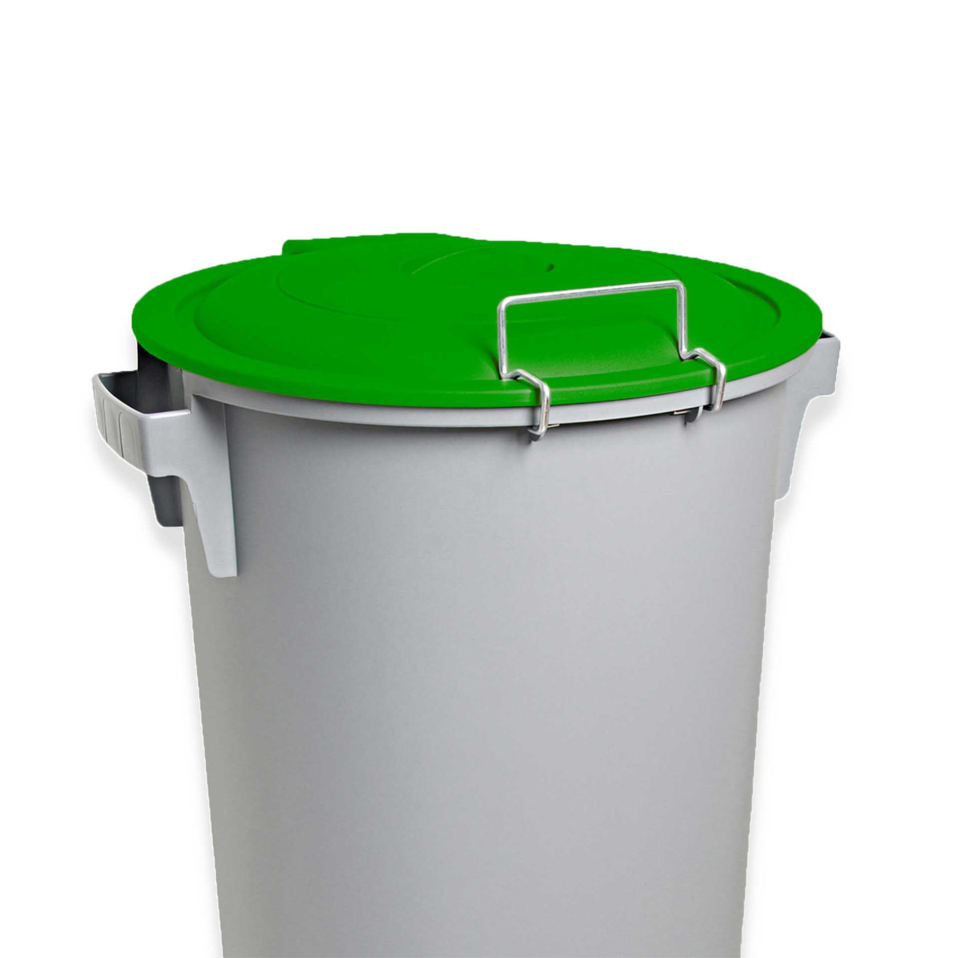 Contentor Eco Cinzento com Rodas e Tampa Verde 48X50X80cm 80l 48X50X80cm