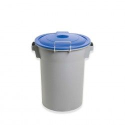 Contentor Eco Cinzento com Tampa Azul 52l 48X50X56cm
