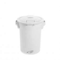 Contentor Lixo com Pedal e Tampa Branco 52l 48X50X56cm