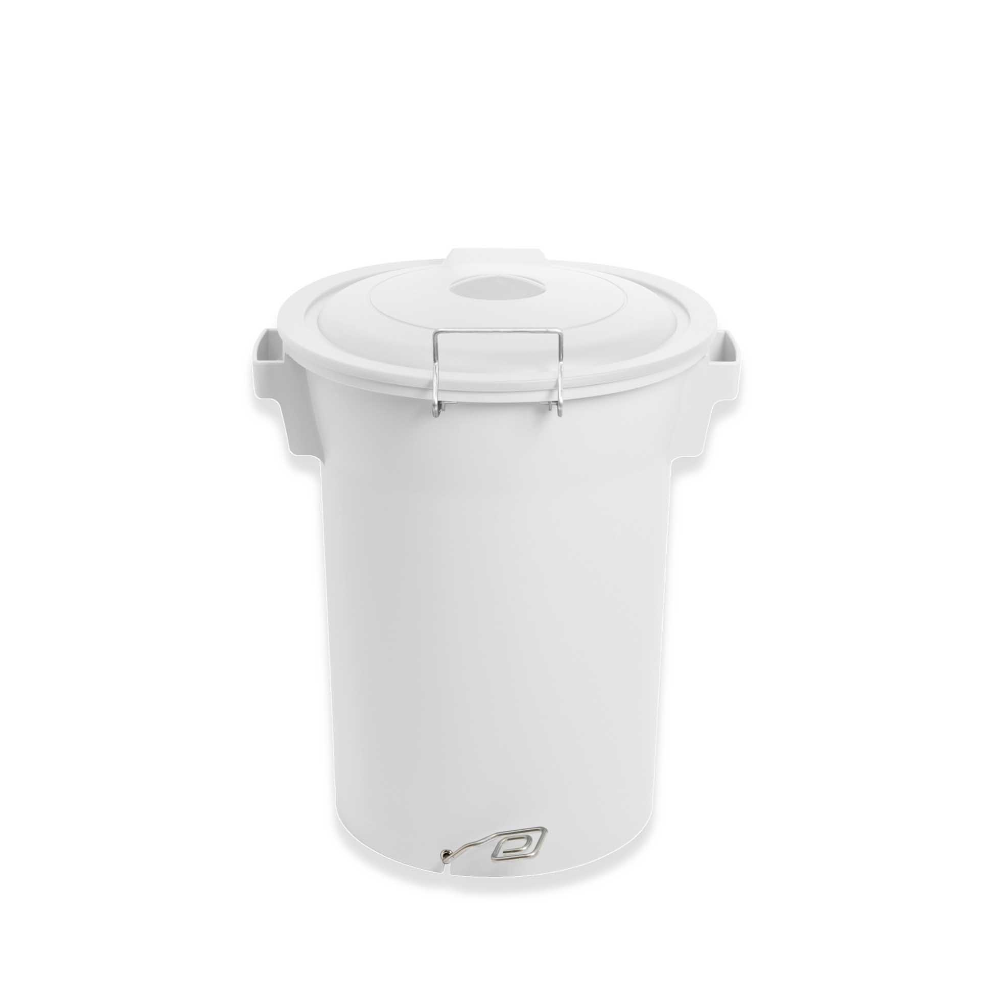 Contentor Lixo com Pedal e Tampa Branco 52l 48X50X56cm