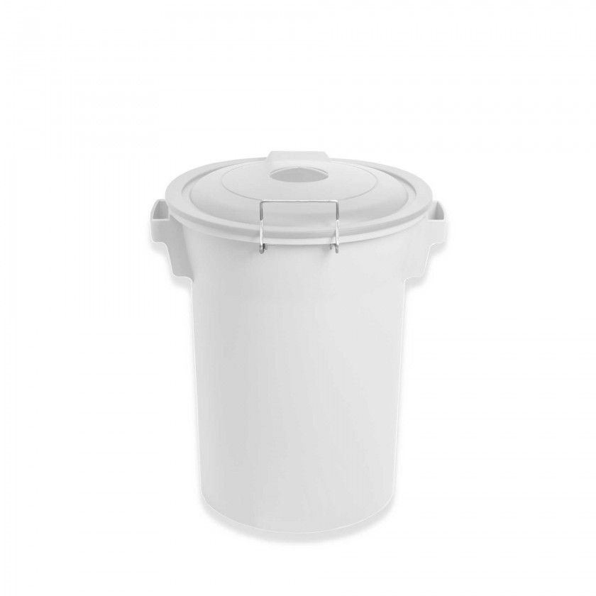 Contentor Lixo com Tampa Branco 52l 48X50X56cm