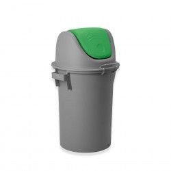 Contentor Eco Cinzento com Tampa Basculante Verde 52l 48X50X76cm