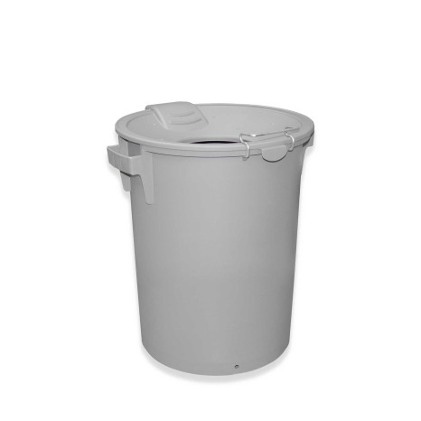 Contentor Lixo com Tampa e Funil Cinzento 80l 48X50X80cm - Image product