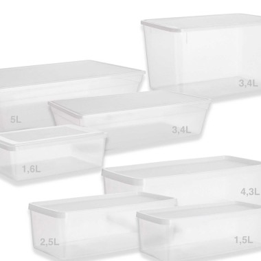 Caixa Herm�tica Ding Retangular Tampa Branco
