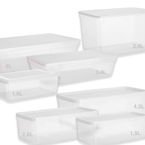Caixa Hermética Ding Retangular Tampa Branco - Image product
