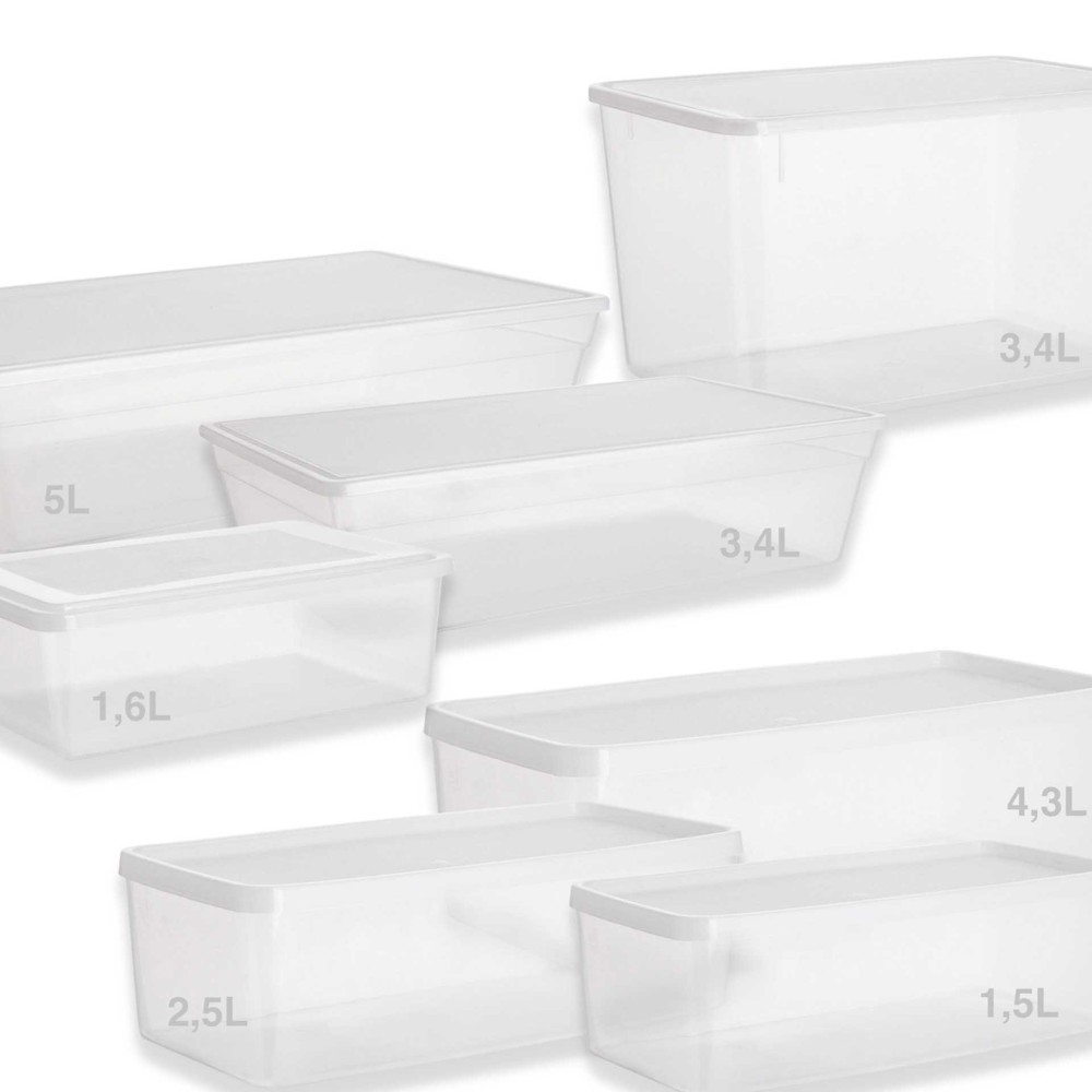 Caixa Herm�tica Ding Retangular Tampa Branco