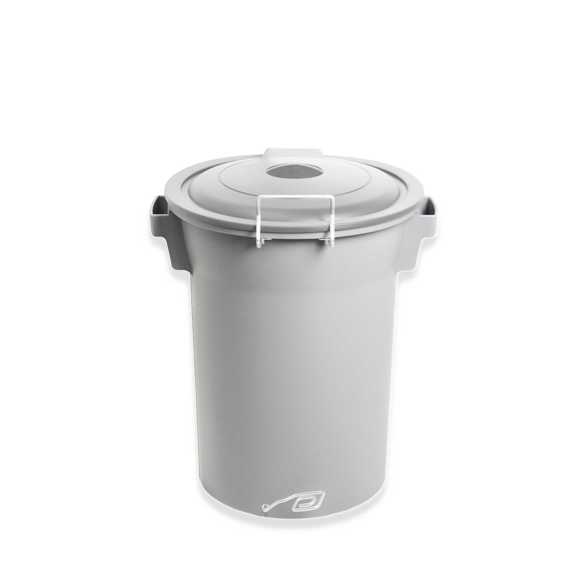 Contentor Lixo com Pedal e Tampa Cinzento 52l 48X50X56cm