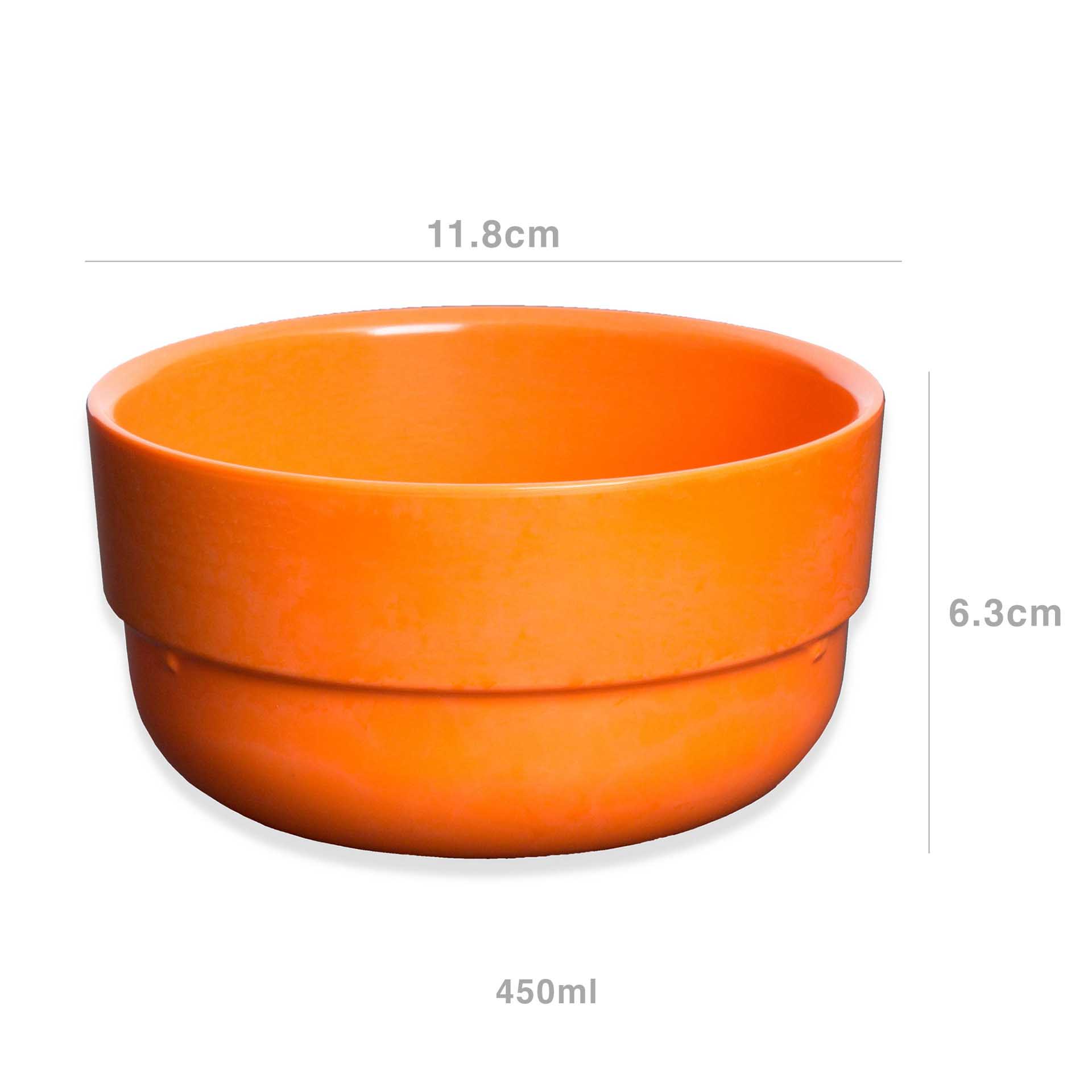 Taça Empilhável Melamina Snack Laranja 450ml 11.8X6.3cm