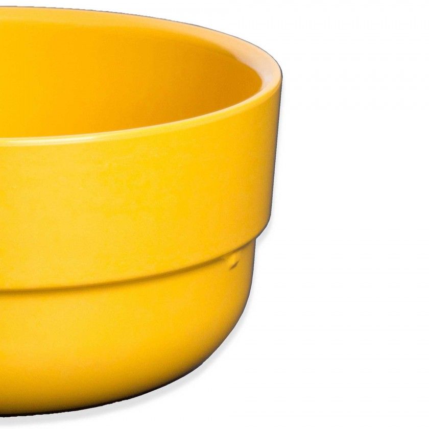 Taça Empilhável Melamina Snack Amarelo 450ml 11.8X6.3cm Taça Empilhável Melamina Snack Amarelo 450ml 11.8X6.3cm