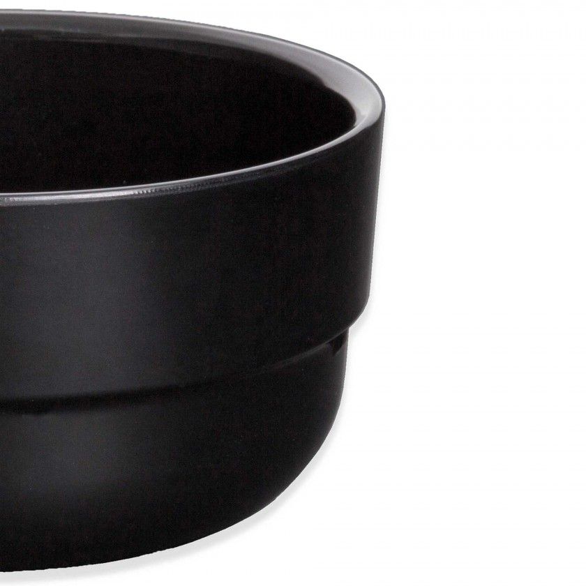Taça Empilhável Melamina Snack Preto 450ml 11.8X6.3cm Taça Empilhável Melamina Snack Preto 450ml 11.8X6.3cm