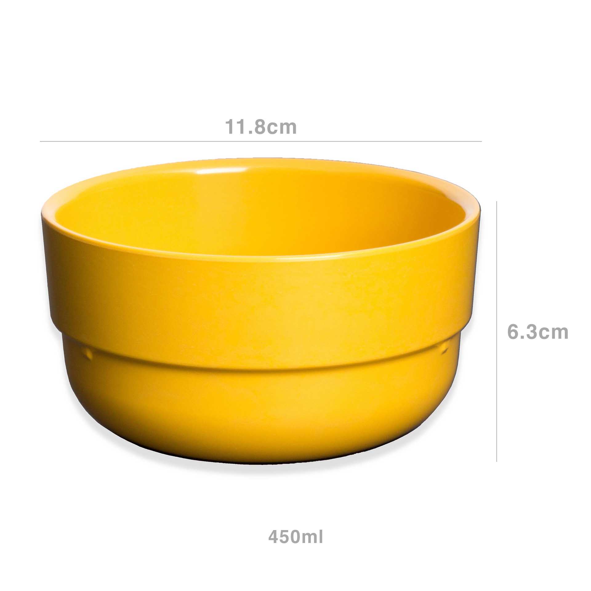 Taça Empilhável Melamina Snack Amarelo 450ml 11.8X6.3cm