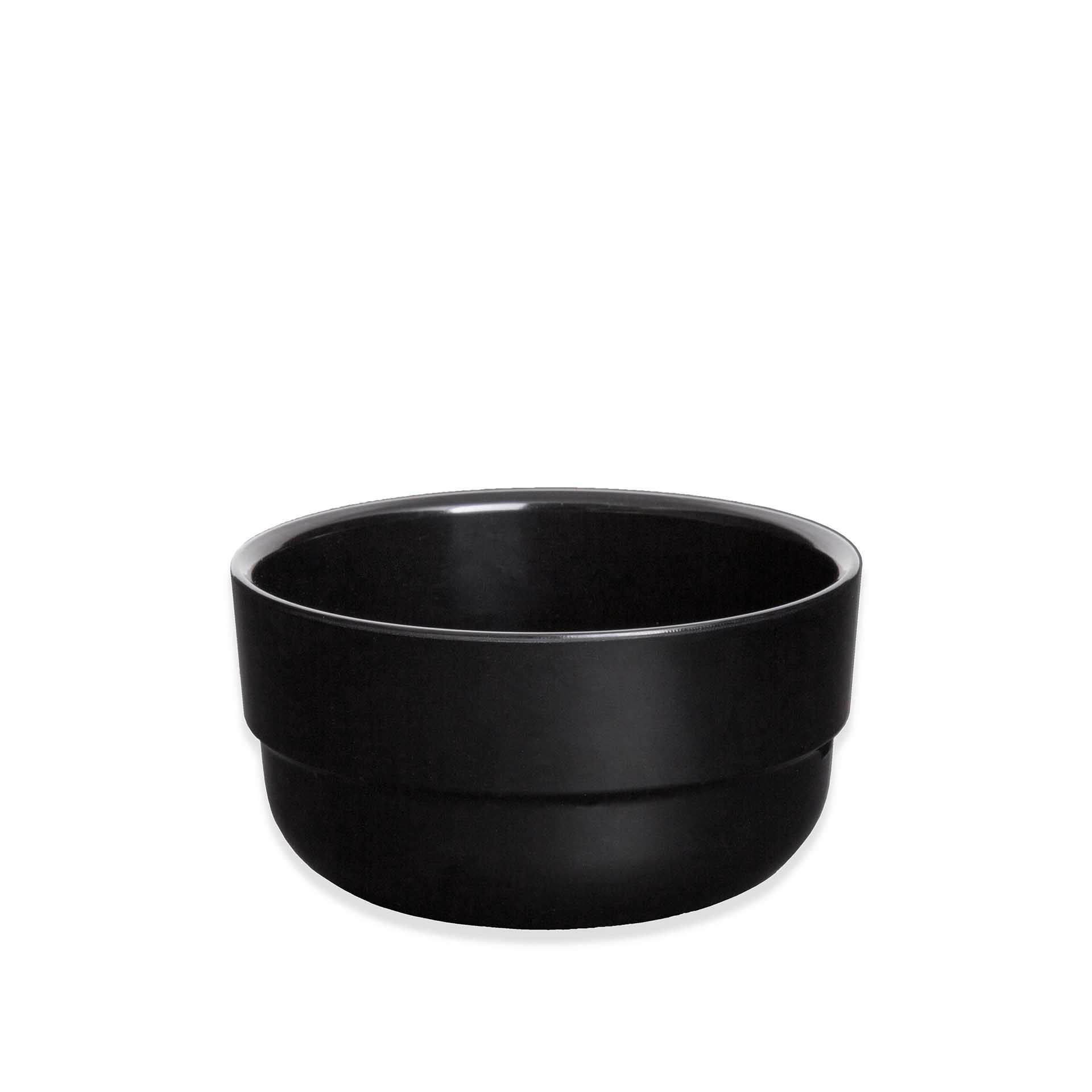 Taça Empilhável Melamina Snack Preto 450ml 11.8X6.3cm