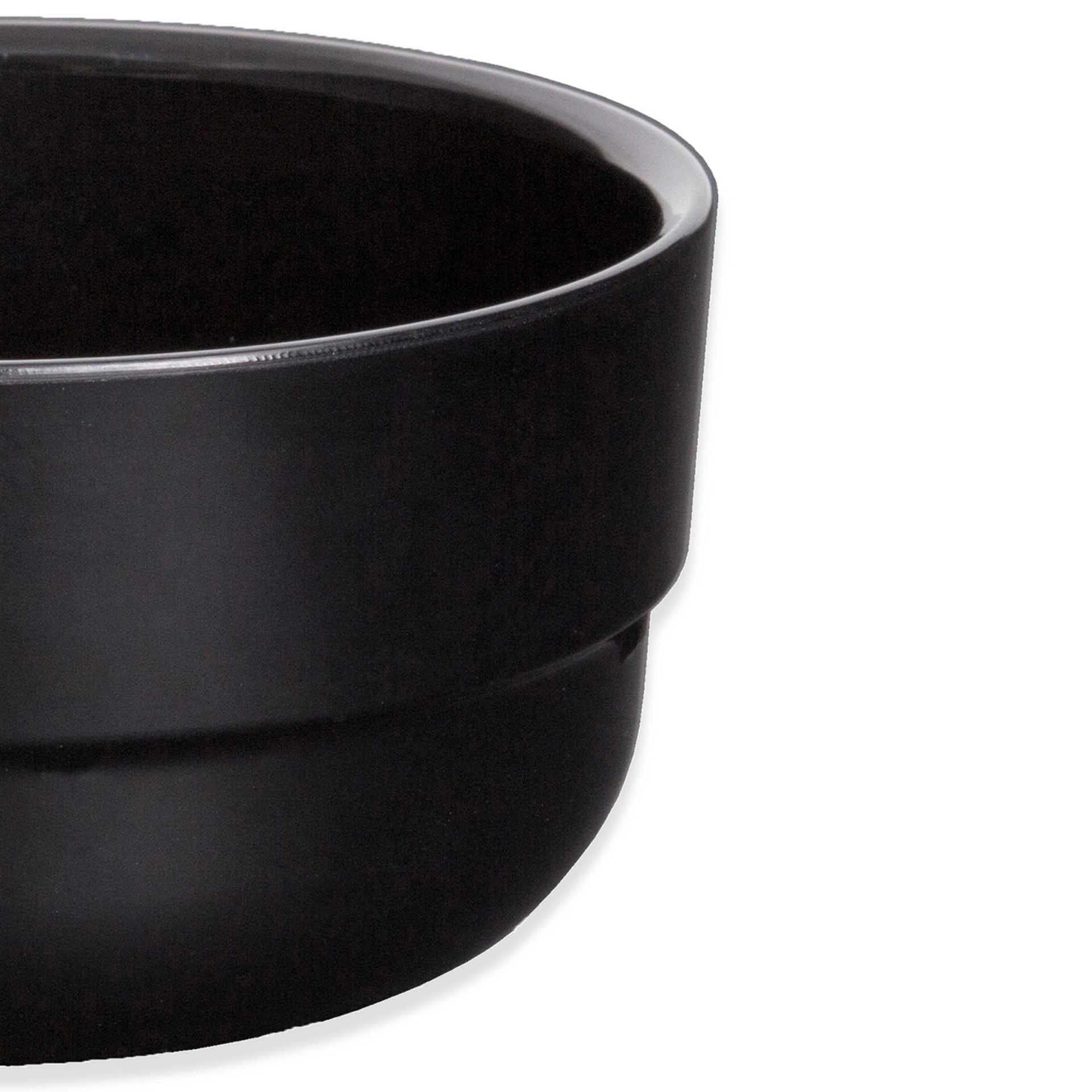 Taça Empilhável Melamina Snack Preto 450ml 11.8X6.3cm