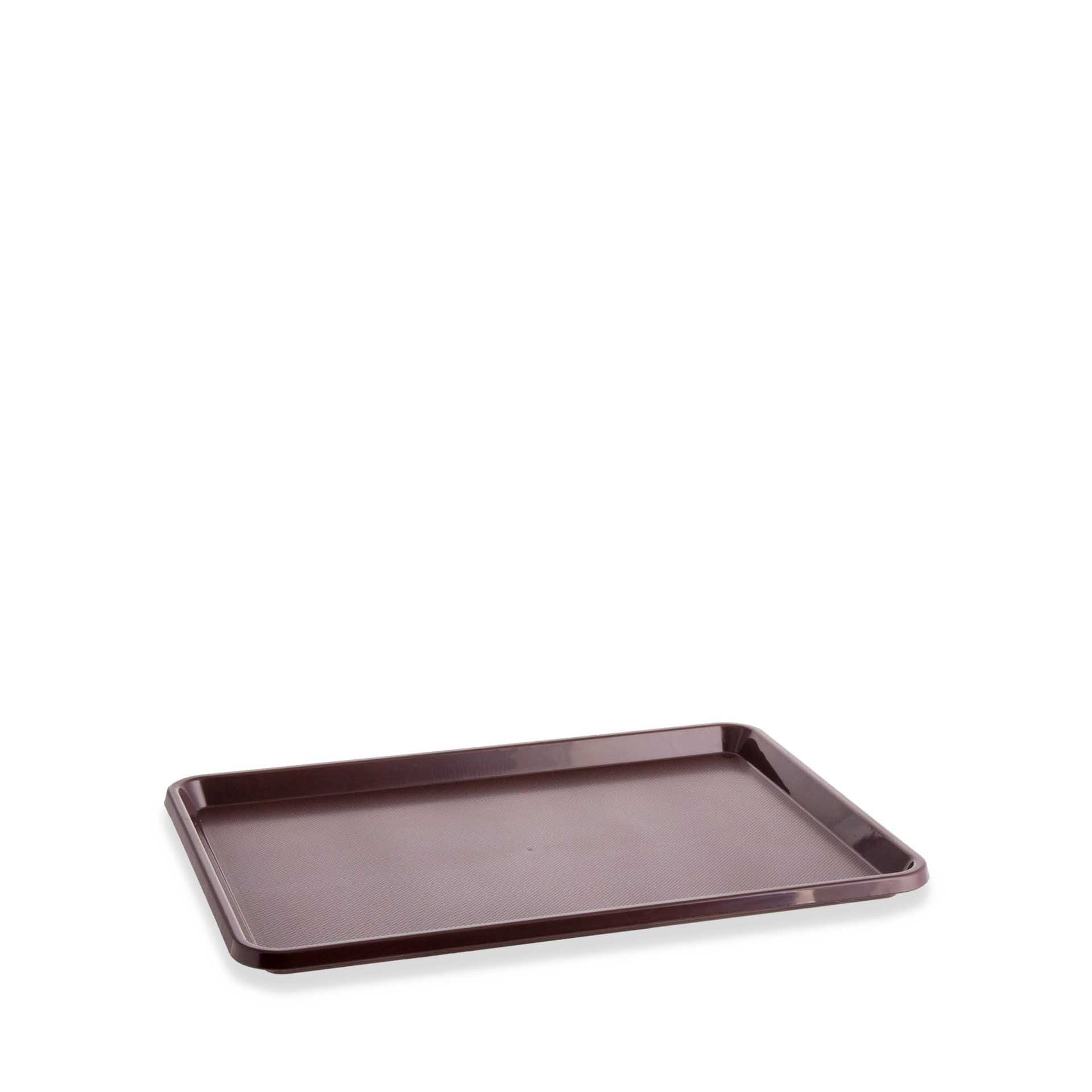Tabuleiro Abs Self-Service Castanho 41X30X2.5cm