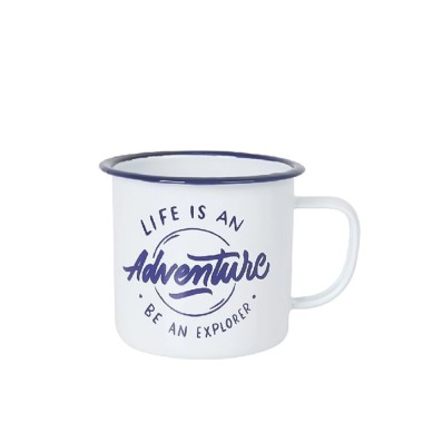Caneca Esmalte Decorada Adventure 500ml 10X8.9cm