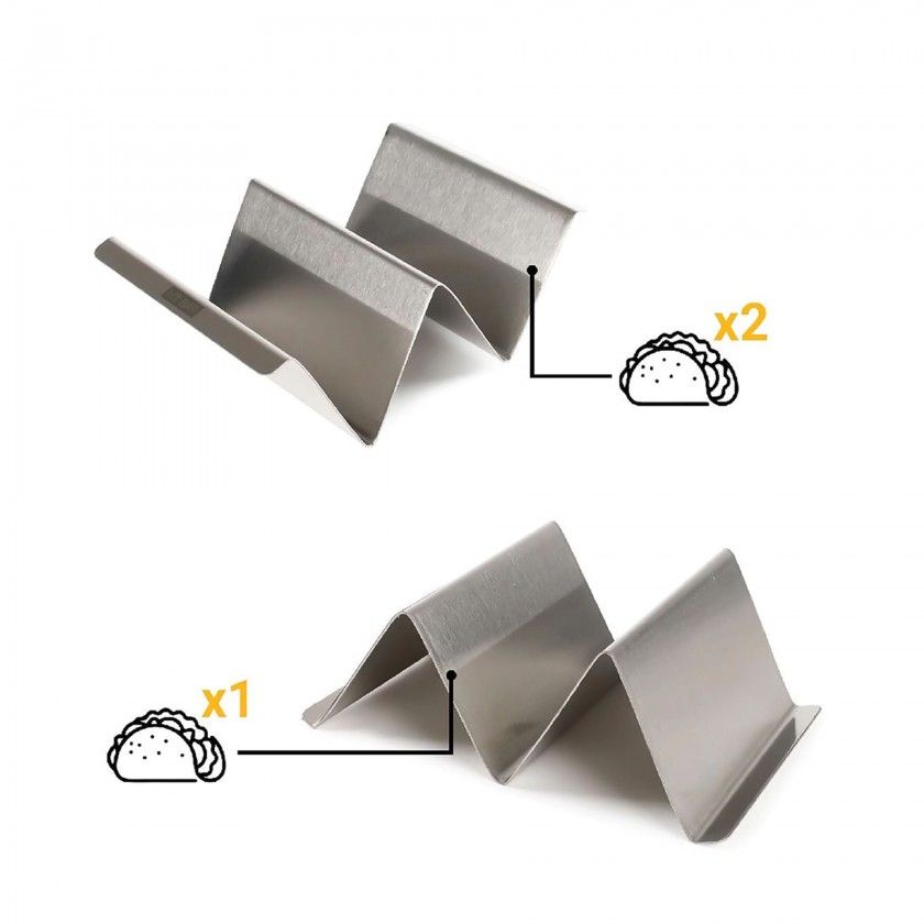 Suporte 2 Tacos Inox 15X10X5cm Suporte 2 Tacos Inox 15X10X5cm