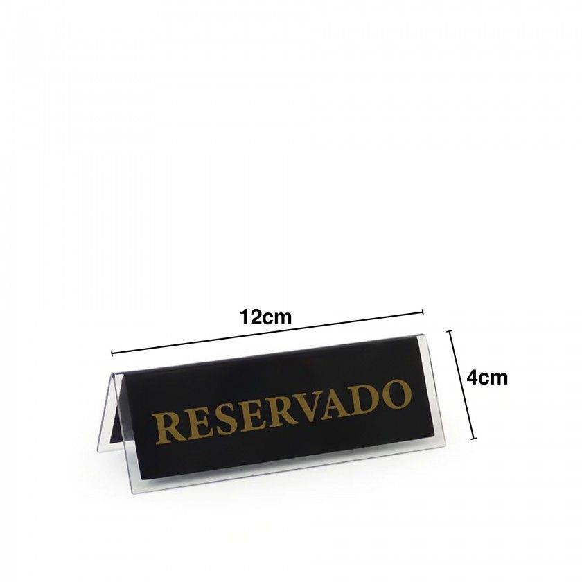 Placa Reservado Acrílico 12X4cm Placa Reservado Acrílico 12X4cm