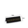 Placa Reservado Acrlico 12X4cm