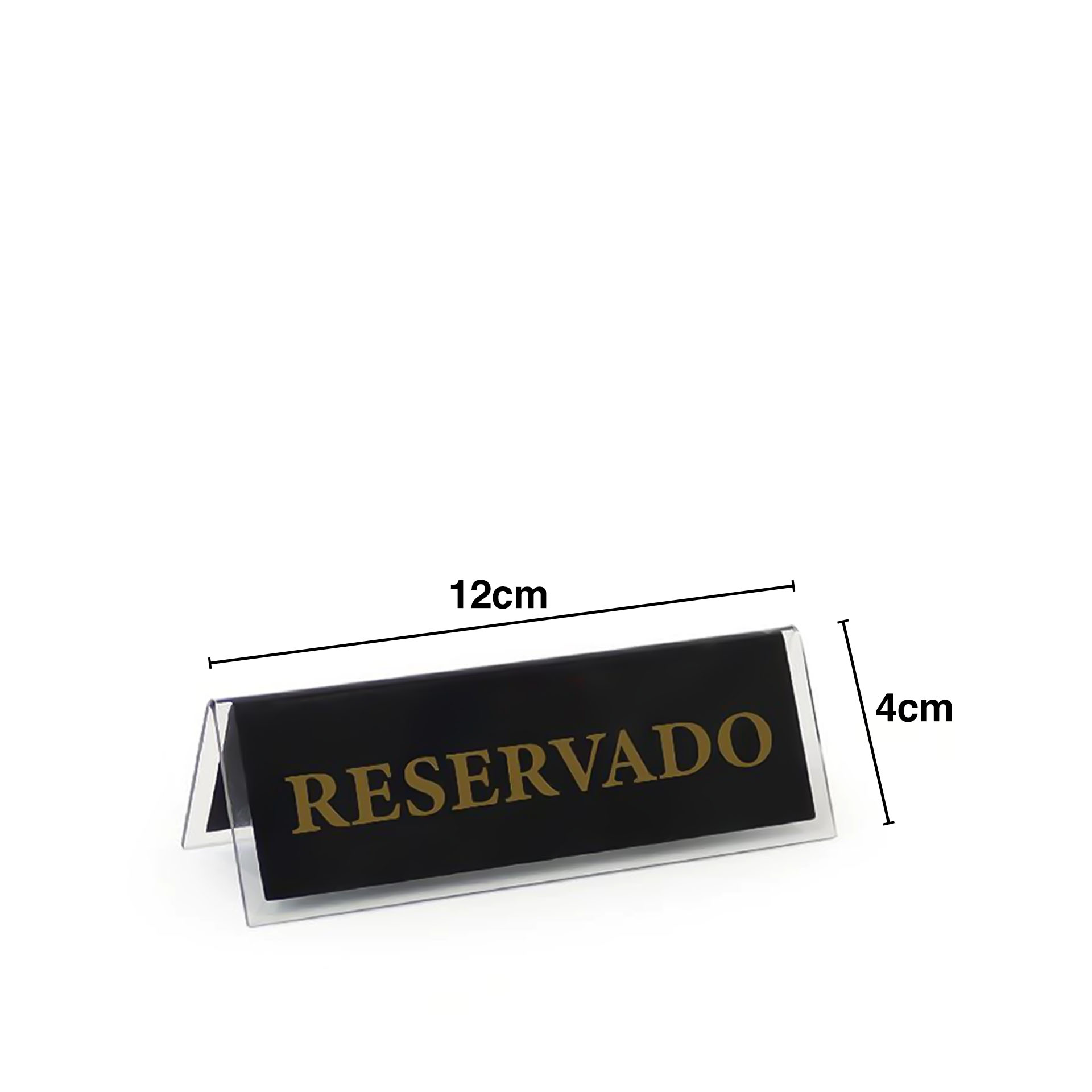 Placa Reservado Acrílico 12X4cm