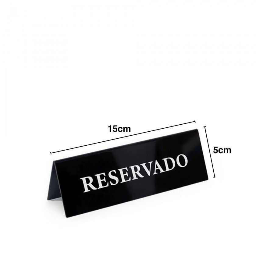Placa Reservado Acrlico 15X5cm