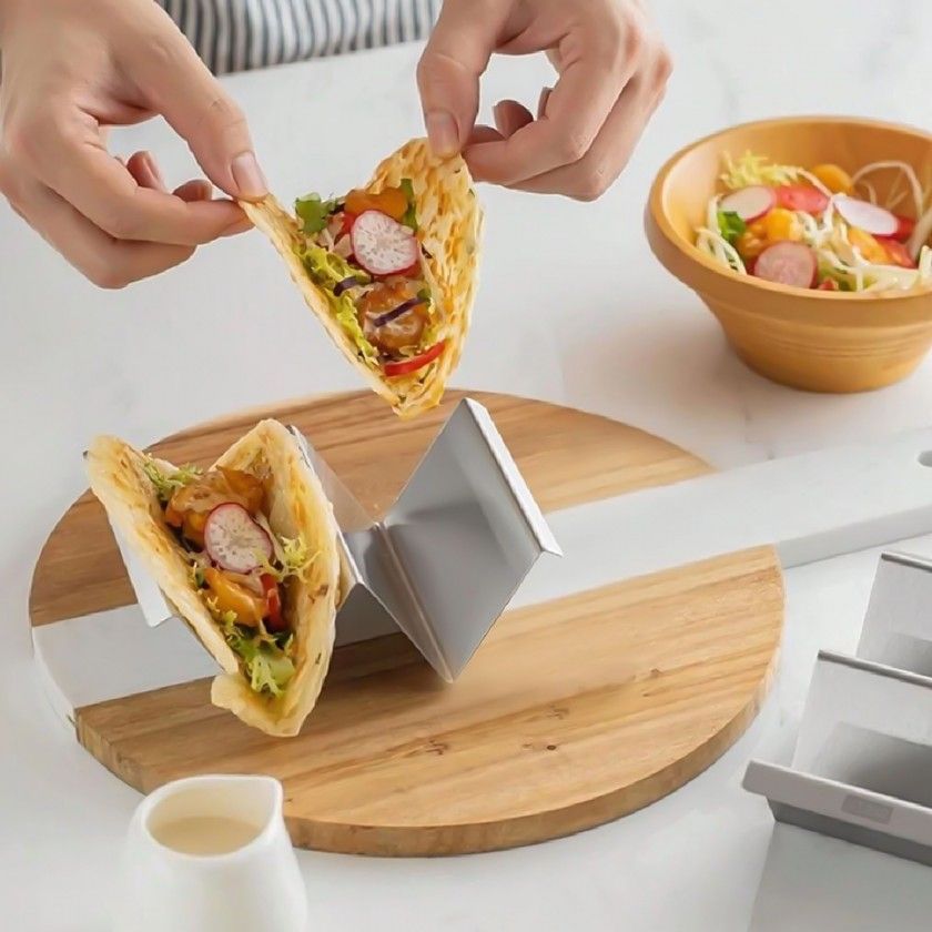 Suporte 2 Tacos Inox 15X10X5cm Suporte 2 Tacos Inox 15X10X5cm