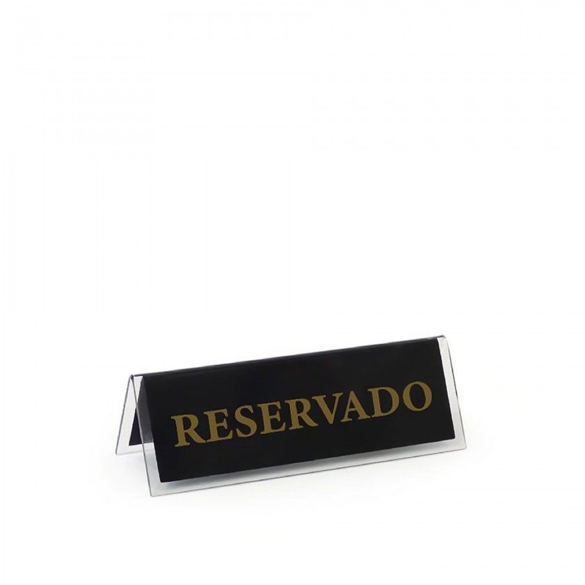 Placa Reservado Acrlico 12X4cm