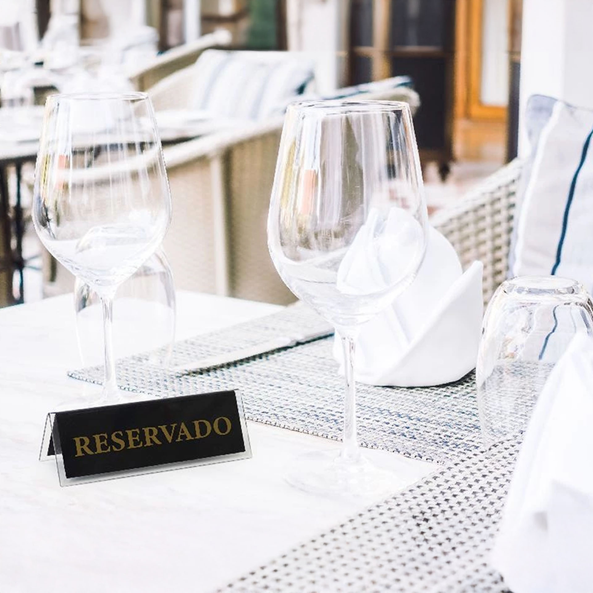 Placa Reservado Acrílico 12X4cm