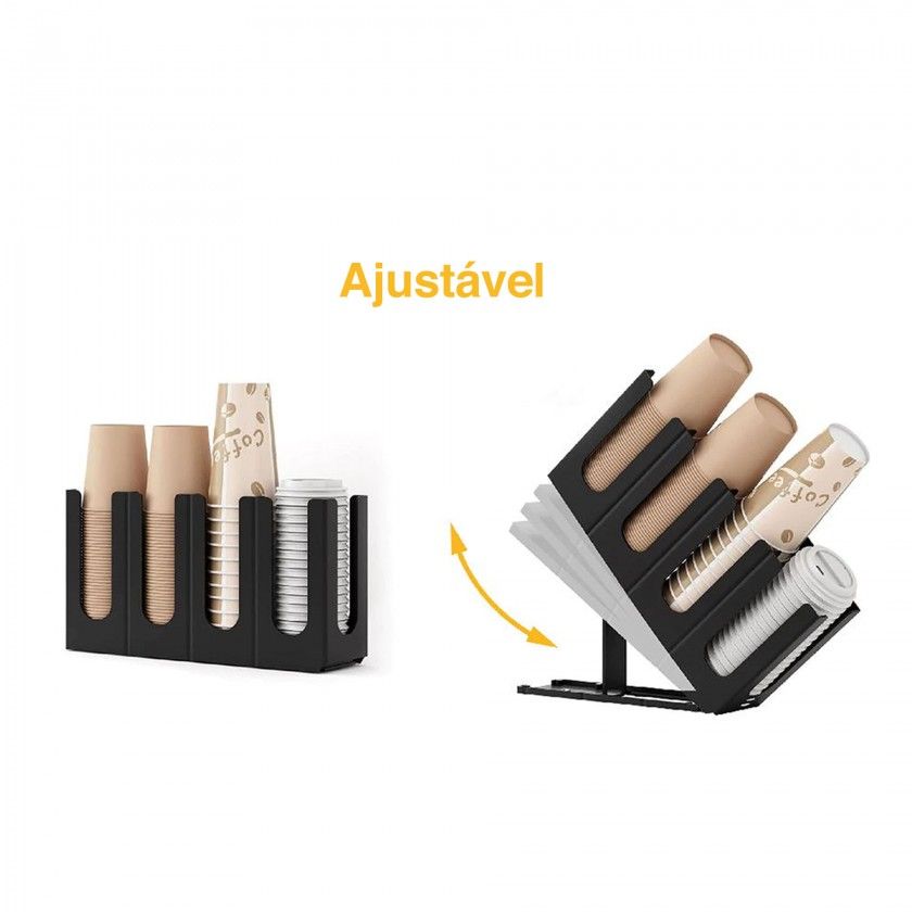 Organizador Bar 4 Divisões 45X12X24cm Organizador Bar 4 Divisões 45X12X24cm