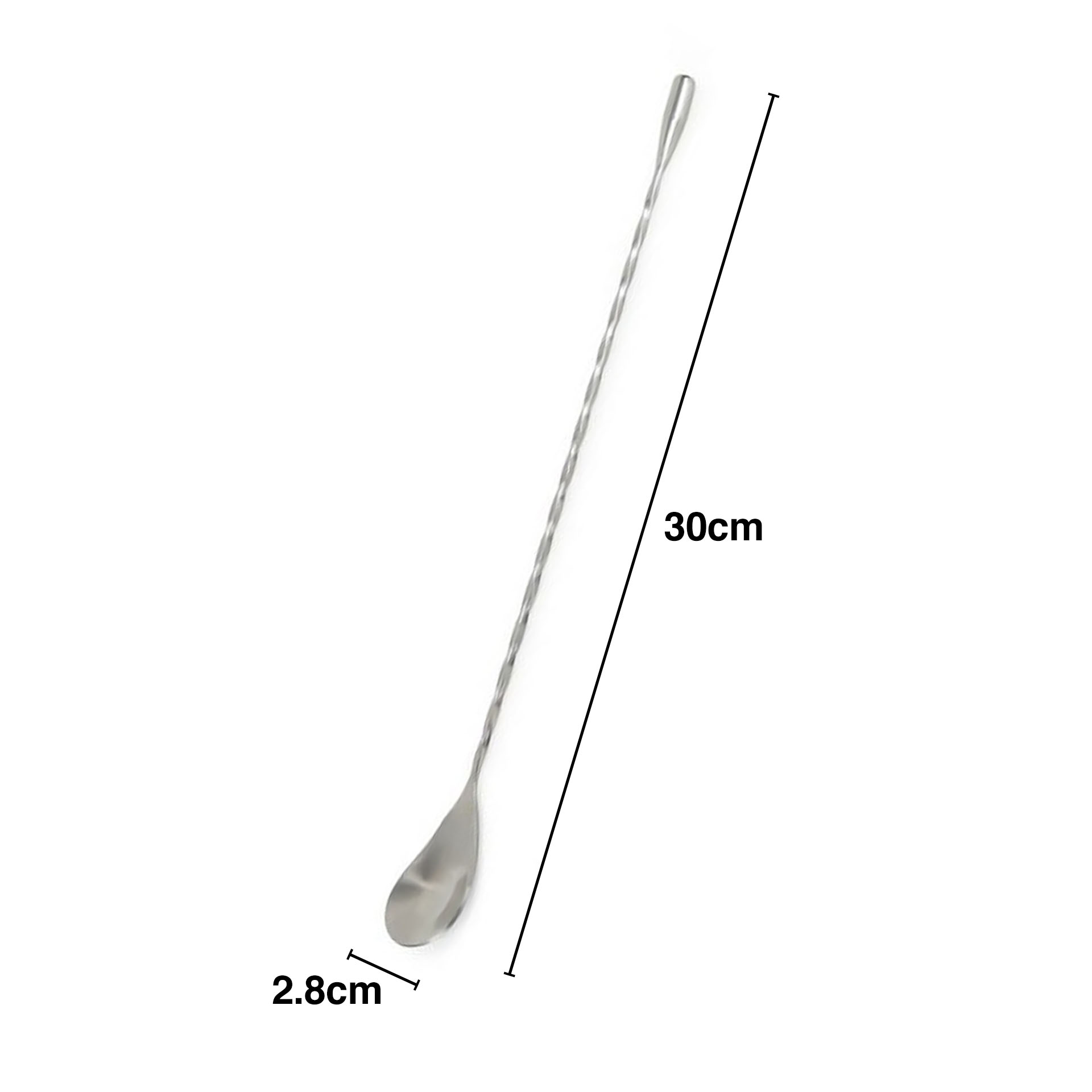 Colher Cocktail Inox 30X2.8cm