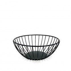 Cesto Po Metal Redondo Preto 20X8cm